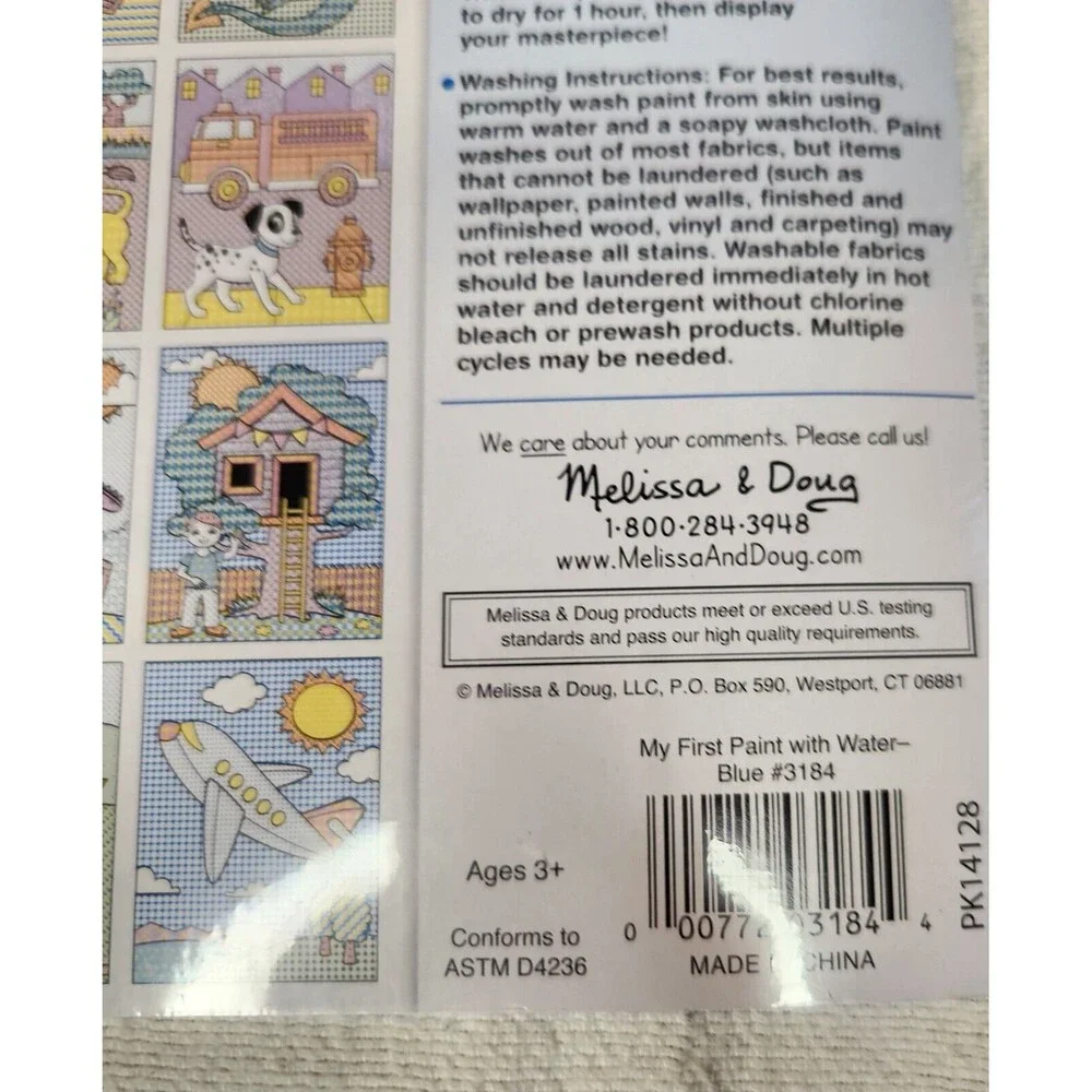 Melissa & Doug My First Paint with Water Brush and Blend Pages Book Child Art